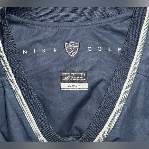 Nike Golf Clima-Fit Mens Size Large Pullover V-Neck Sleeveless Vest Nvy Blue NWT - Picture 3 of 5
